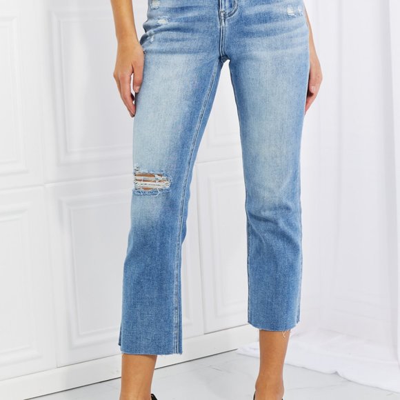 LOVERVET HIGH RISE WIDE BARREL WITH WAIST TIE